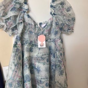 BNWT SELKIE mini dress 1x/14 La Belle Toile print!!